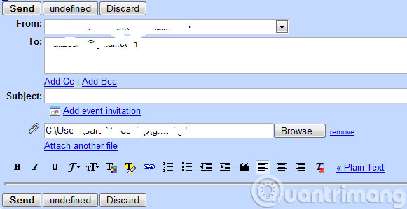 Gửi nhầm đối tượng