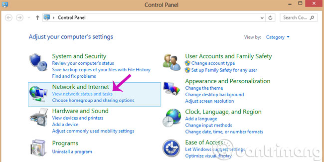 View network status and tasks View network status and tasks