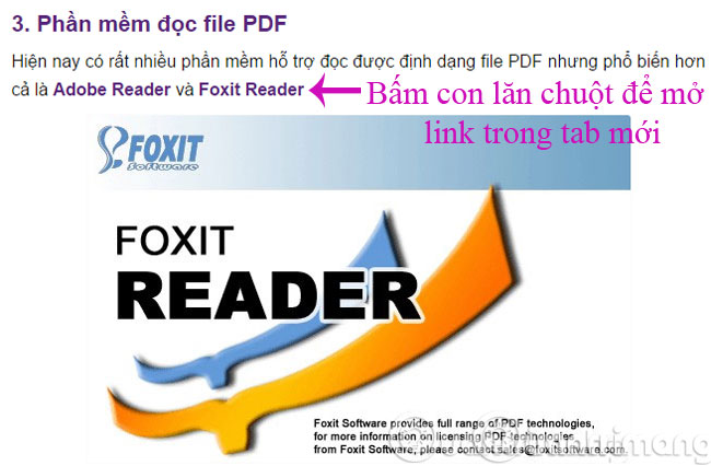 Mở link sang 1 tab mới