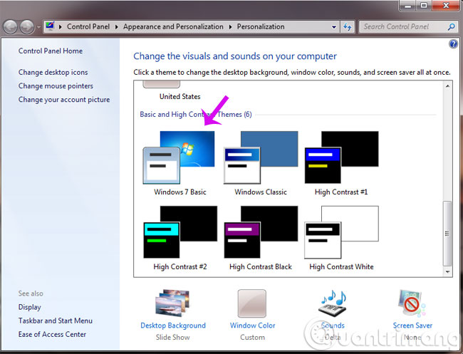 Chọn Windows 7 Basic Chọn Windows 7 Basic