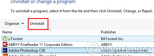 Click Uninstall Click Uninstall