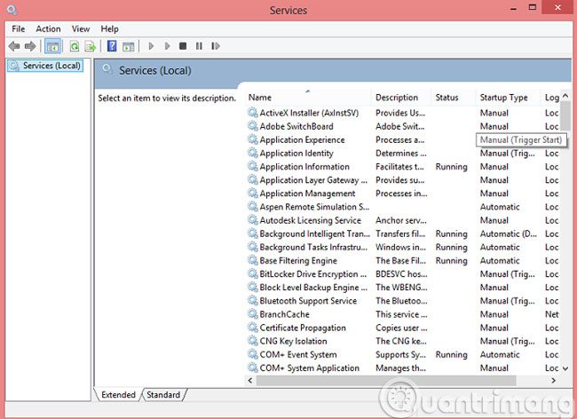Cửa sổ Service Cửa sổ Service
