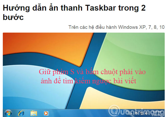 Tìm ngược lại hình ảnh trên Chrome