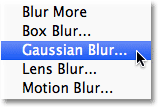 chọn Blur, sau đó chọn Gaussian Blur.