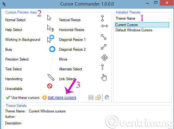 Click Get more cursors Click Get more cursors