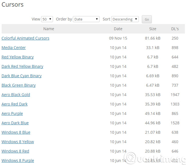 Tải giao diện trỏ chuột về máy Tải giao diện trỏ chuột về máy