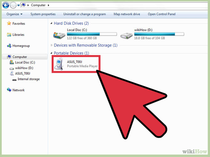 Mở File Explorer và kích đúp chuột vào tên thiết bị Android của bạn.