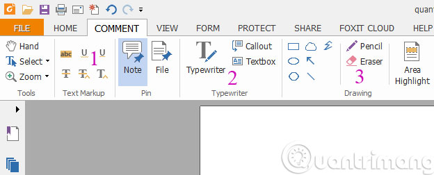Các tùy chọn ghi chú