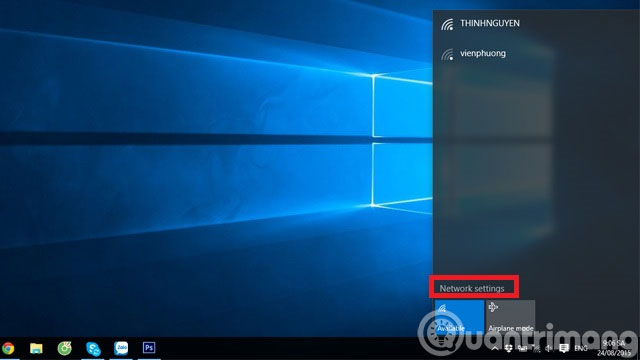 Chọn Network Settings