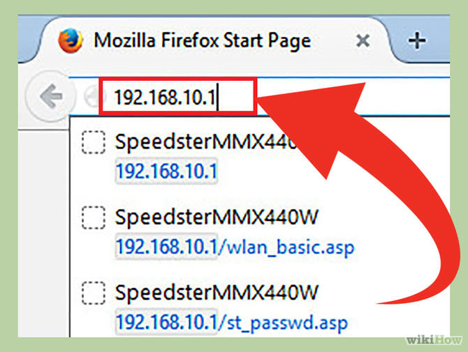 Nhập địa chỉ ip router