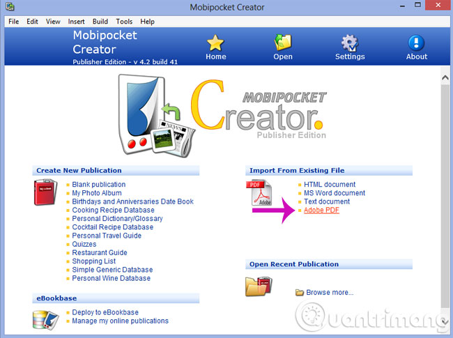 Click Adobe PDF