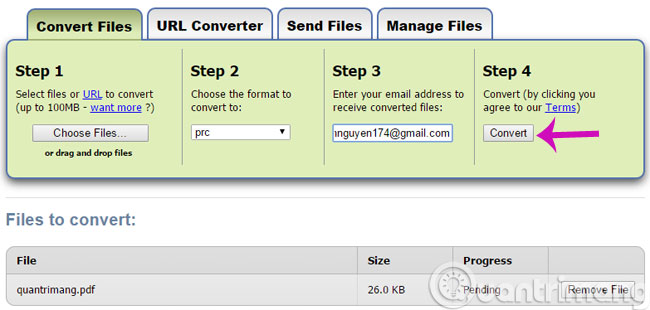 Bấm Convert Bấm Convert