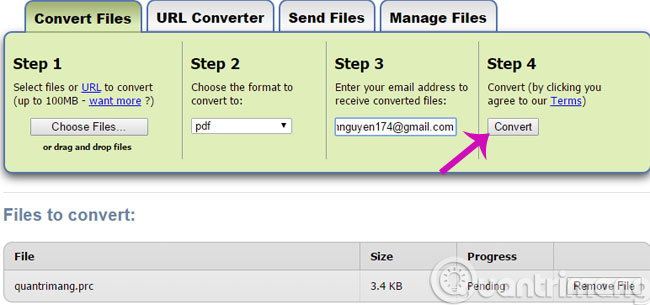 Nhấn Convert Nhấn Convert