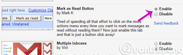 Đánh dấu thư đã đọc