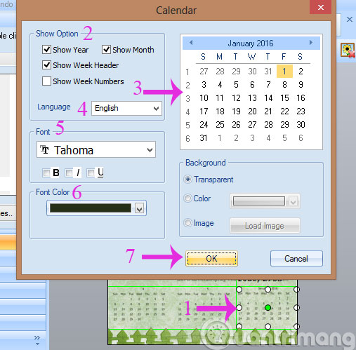 Thiết lập ngày tháng năm