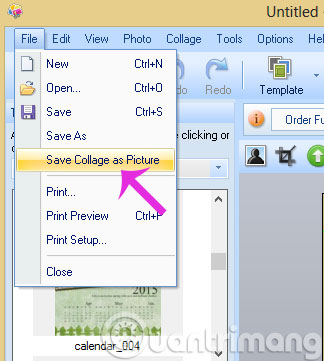 Nhấn Save Collage as Picture