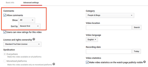 Chọn chế độ xem bình luận mặc định Chọn chế độ xem bình luận mặc định