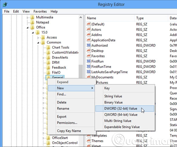 Chọn Dword (32bit) Value Chọn Dword (32bit) Value