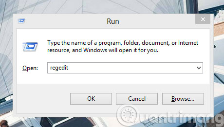 Mở hộp thoại Registry Editor Mở hộp thoại Registry Editor