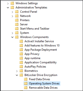 click vào Operating System Drives.