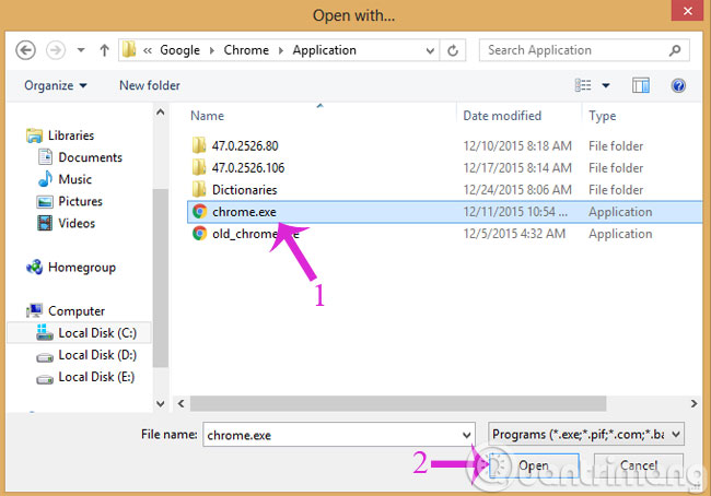 Chọn trình duyệt web