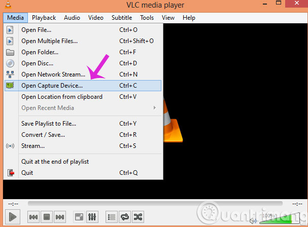 Chọn Open Capture Device...