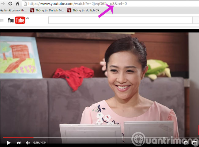 Thêm mã vào cuối đường link địa chỉ