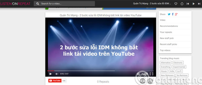 Giao diện coi video clip YouTube mới