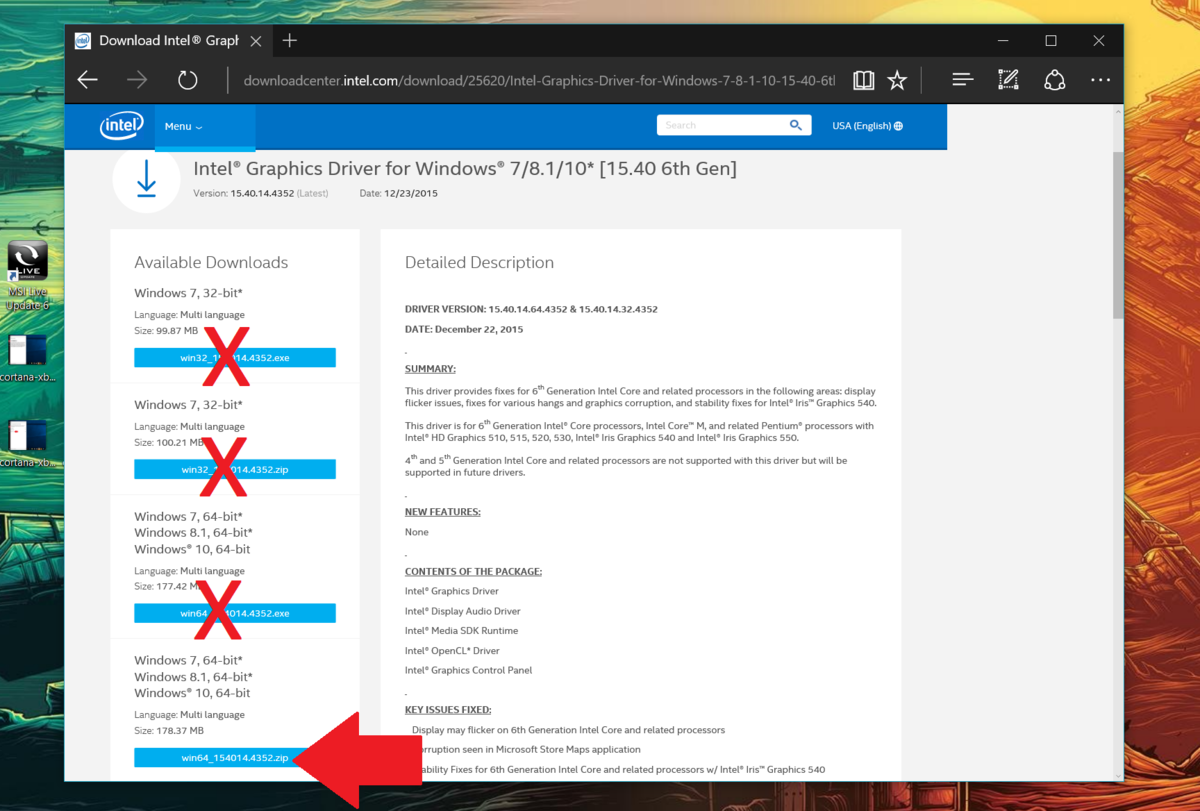 Tải driver intel