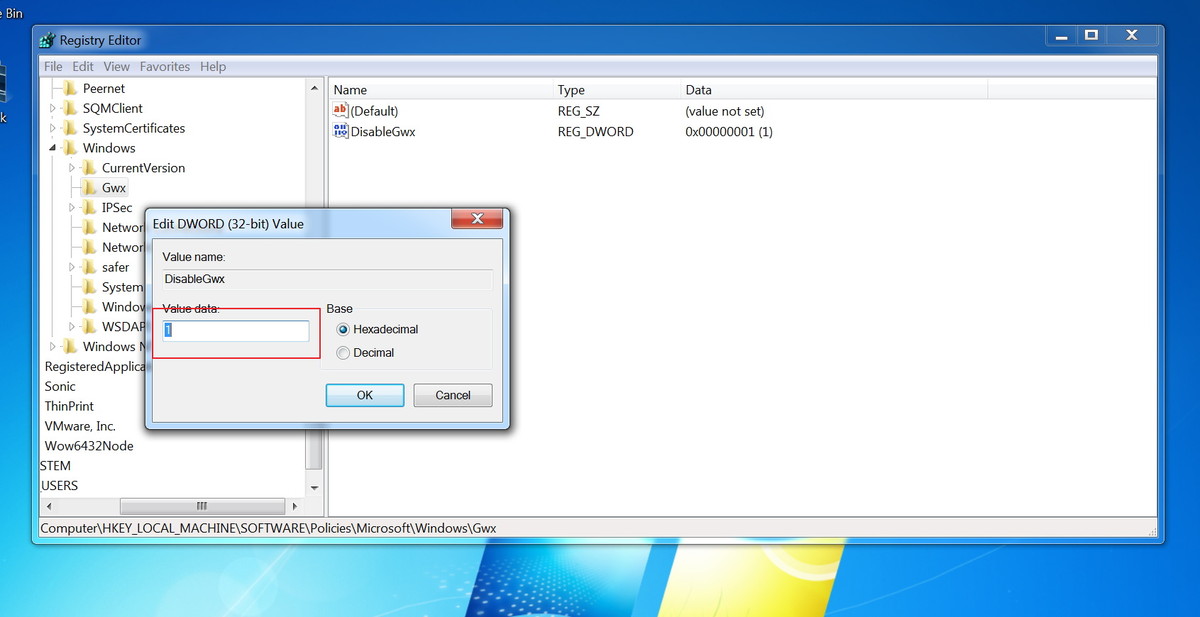 Value data Value data