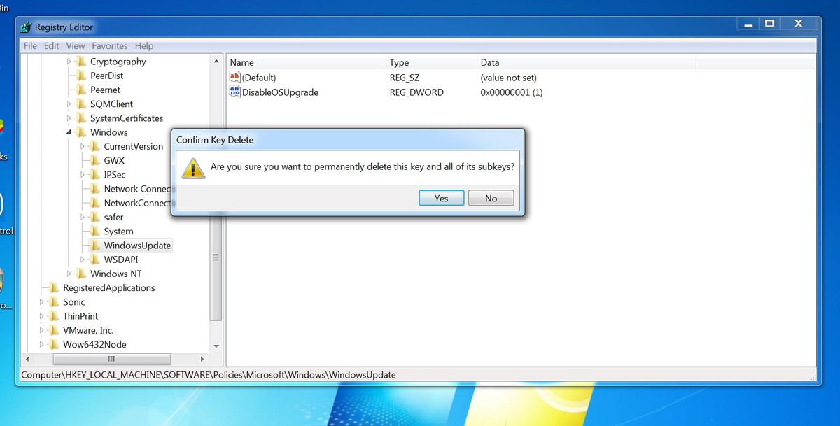 Chọn Yes để xác nhận xóa Chọn Yes để xác nhận xóa