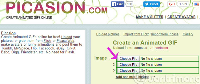 Chọn các bức ảnh tĩnh Chọn các bức ảnh tĩnh