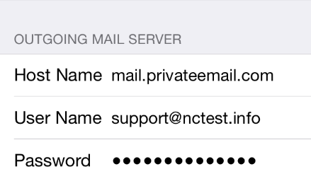 Outgoing Mail Server