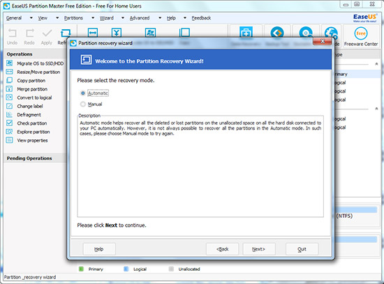 Chọn chế độ khôi phục Automatic Chọn chế độ khôi phục Automatic