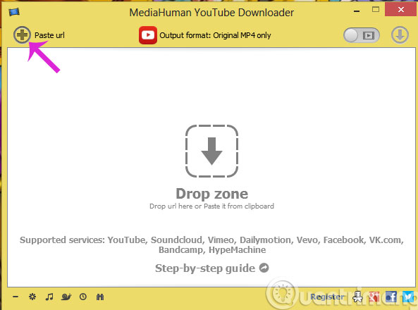 Nhấn Paste url Nhấn Paste url