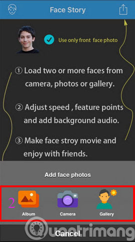 Mô phỏng sự biến đổi khuôn mặt trên iPhone với Face Story
