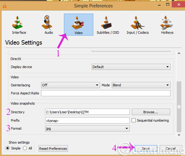 Thực hiện tùy chỉnh cho chụp ảnh Video