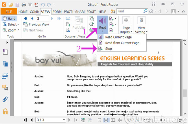 Hãy bấm Stop để dừng đọc Hãy bấm Stop để dừng đọc