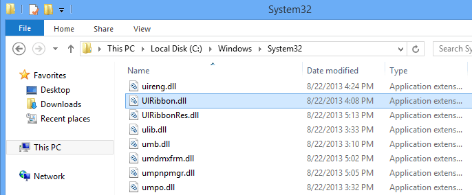 Uiribbon dll что это