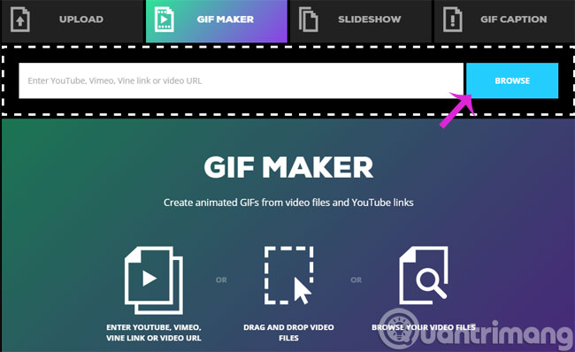 Thêm video để tạo ảnh Gif