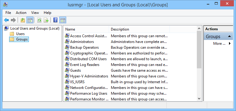 Local Users and Group policy