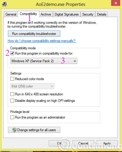 Chọn hệ điều hành cũ