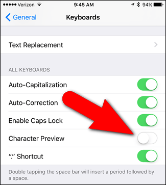 Hướng dẫn tắt popup bàn phím khó chịu trên iOS 9