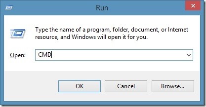 nhập từ khóa CMD