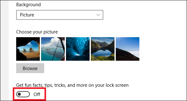 Hướng dẫn tắt quảng cáo trên màn hình Lock Screen Windows 10