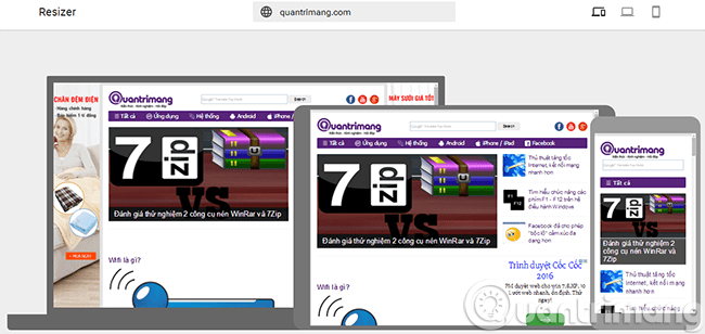 Giao diện của QuanTriMang Giao diện của QuanTriMang