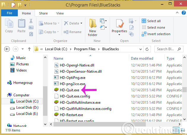Click file HD-Quit