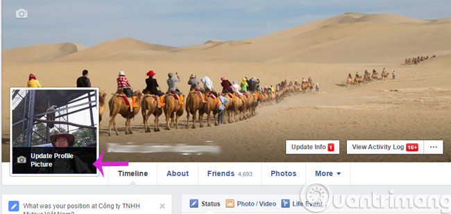 Click Update Profile Picture