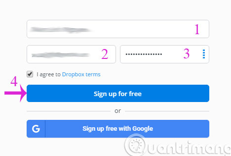 Điền thông tin đăng ký