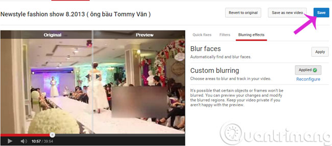 Xem trước bản video vừa che mờ Xem trước bản video vừa che mờ